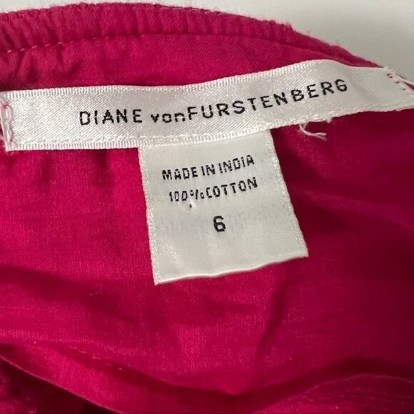 Diane Von Furstenberg DVF Womens Sheryl Strapless Midi Dress Magenta Pink size 6 - Picture 12 of 13